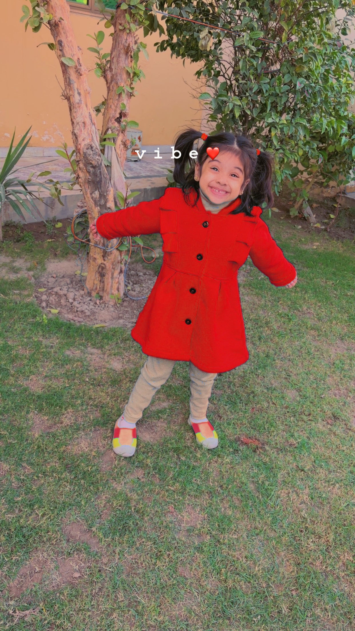 RED PRINCESS FLEECE COAT