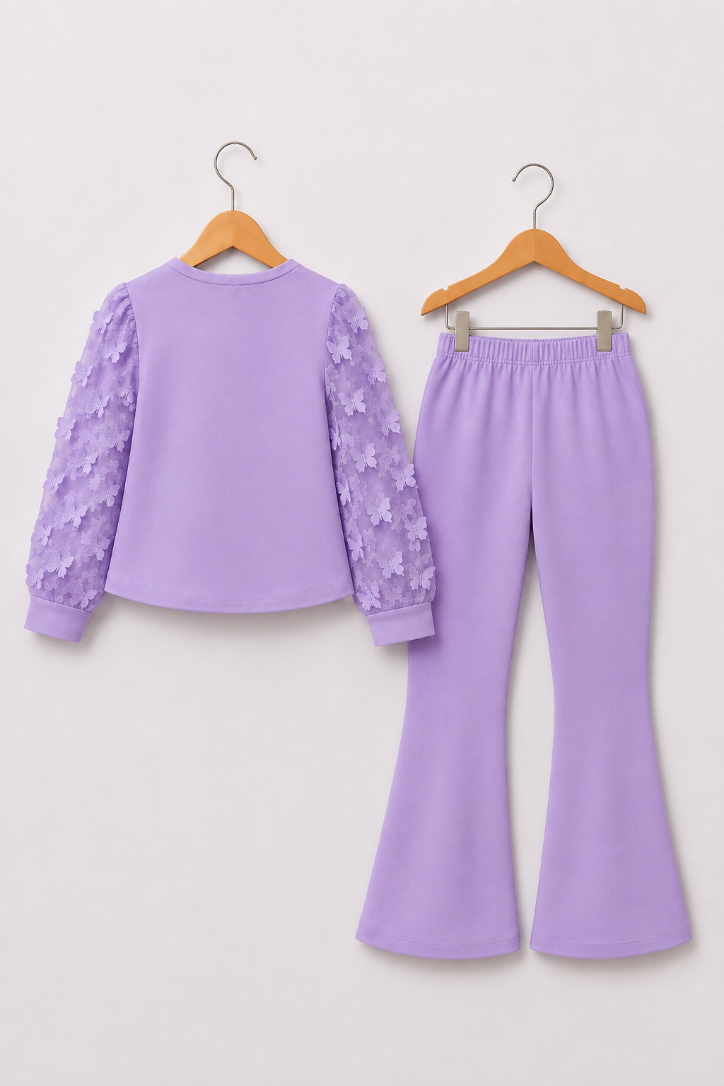 PURPLE NET BUTTERFLY FLEECE SET