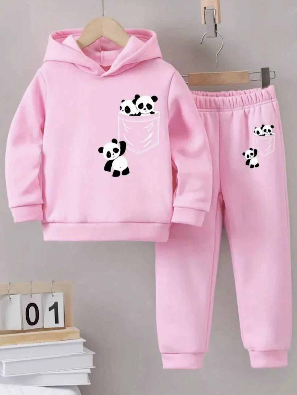 PINK PANDA FLEECE PAIR