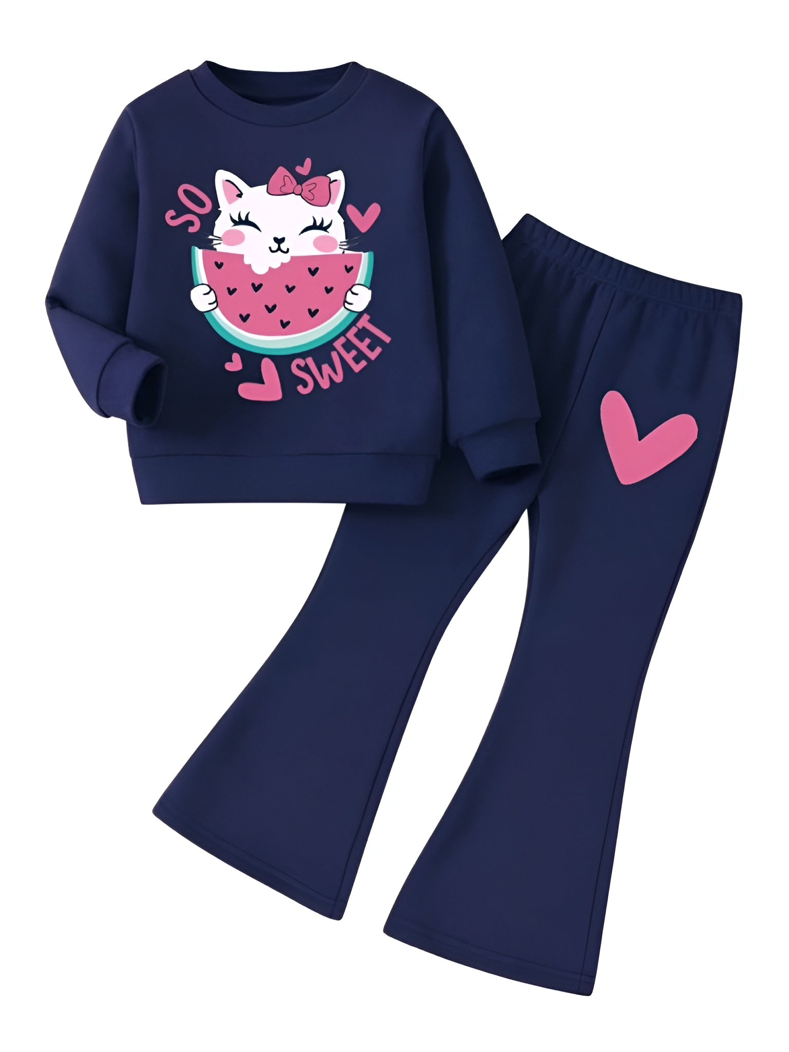 SO SWEET CAT WIDE LEG FLEECE PAIR