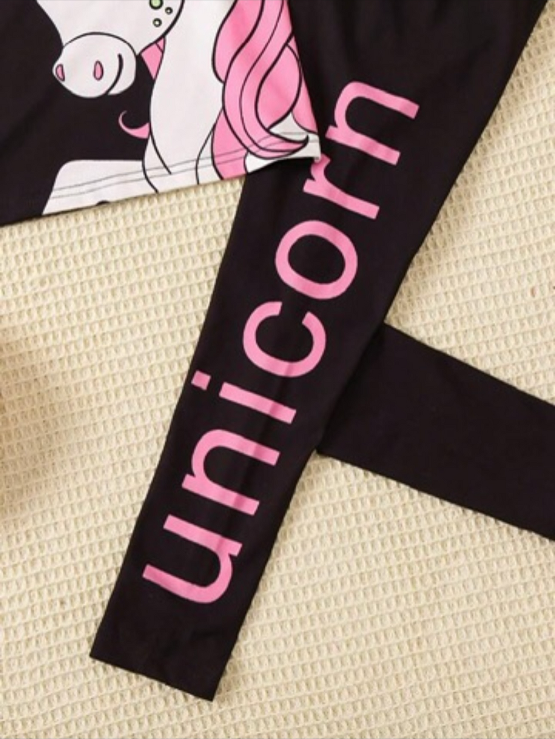 BLACK UNICORN TROUSER SET