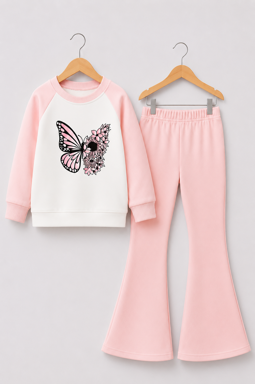 REGLAN BUTTERFLY WIDE LEG FLEECE PAIR