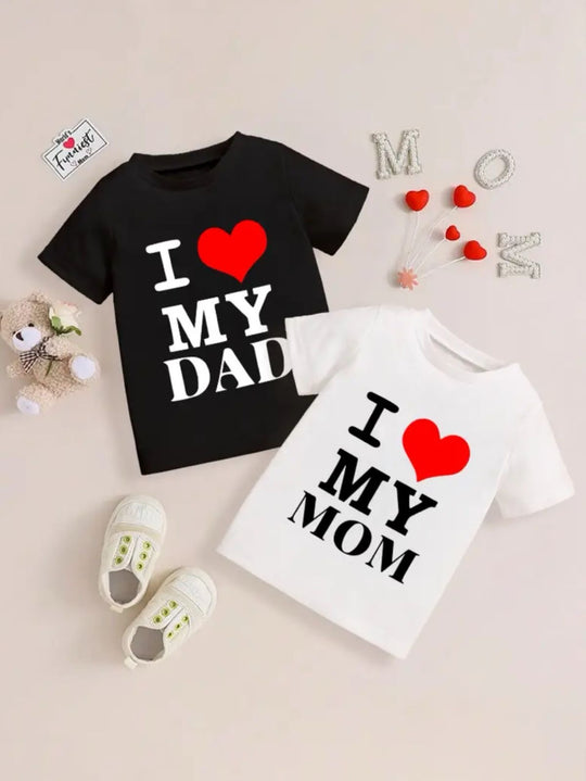 PACK OF I LOVE MOM DAD TEES