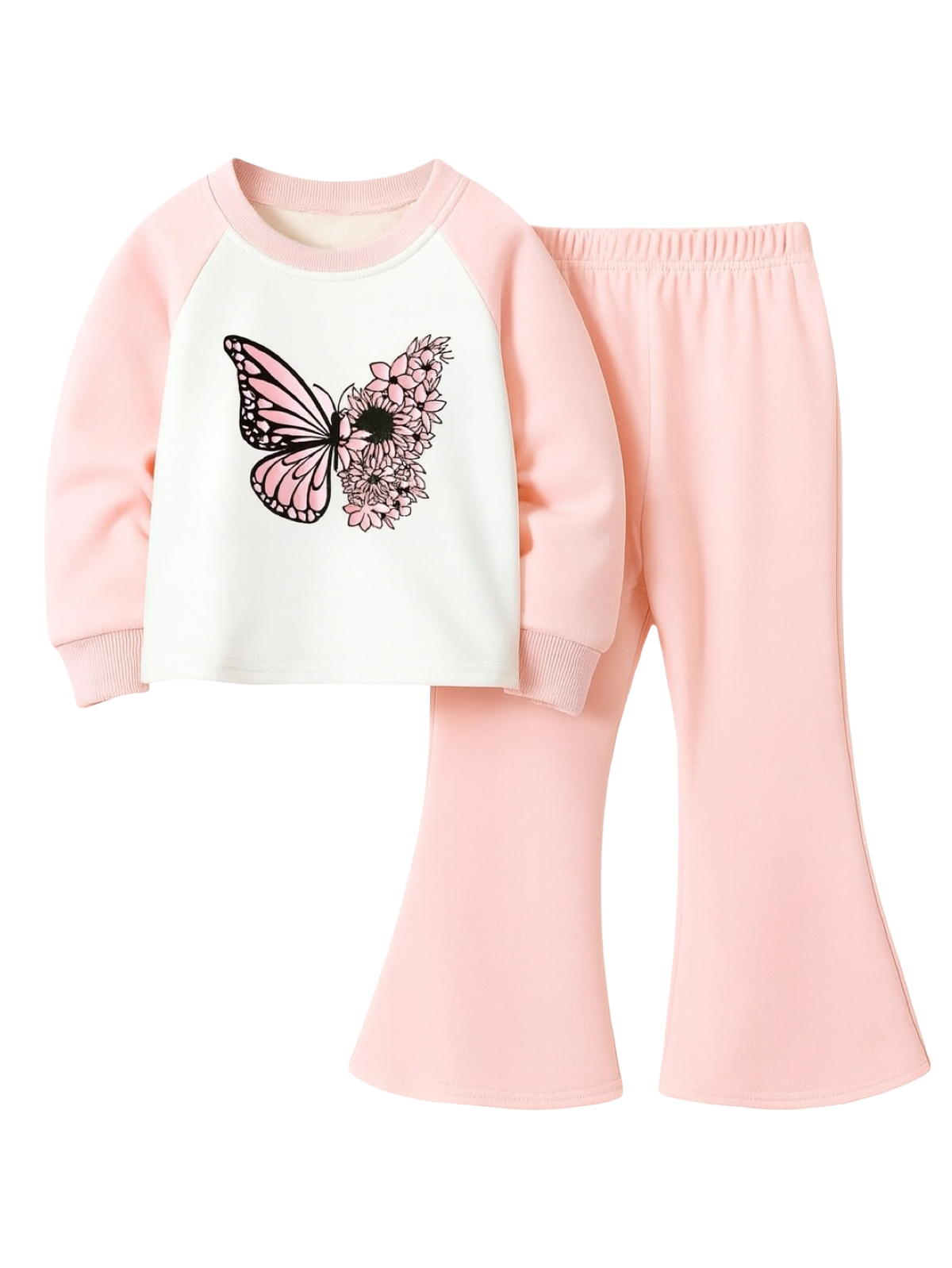 REGLAN BUTTERFLY WIDE LEG FLEECE PAIR