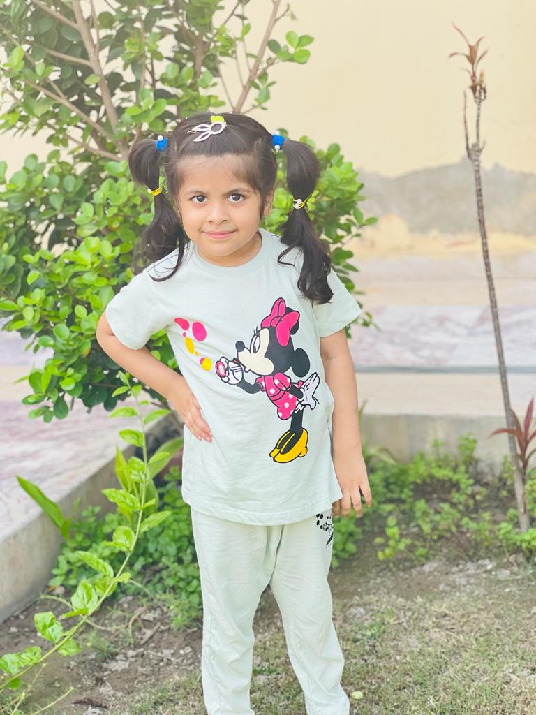GREEN MINNIE MOUSE TROUSER SET