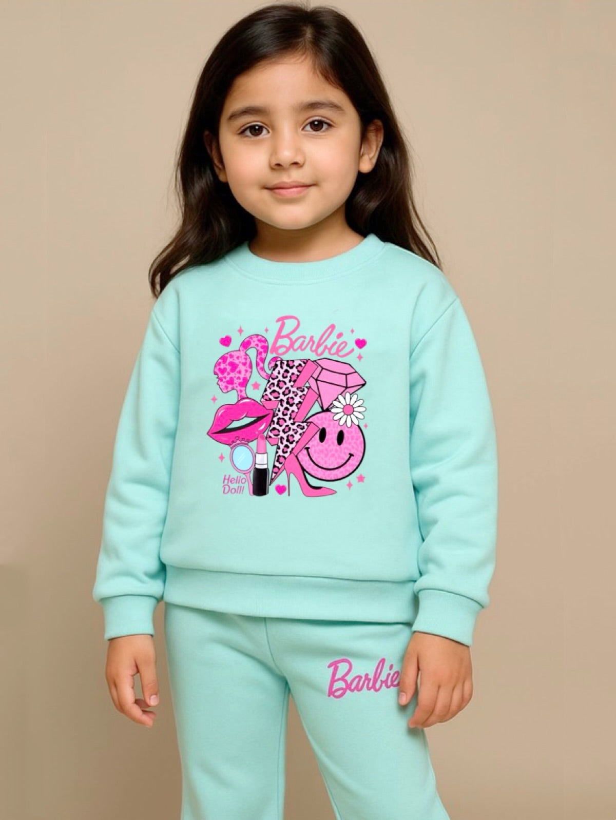 MINT BARBIE WIDE LEG FLEECE PAIR