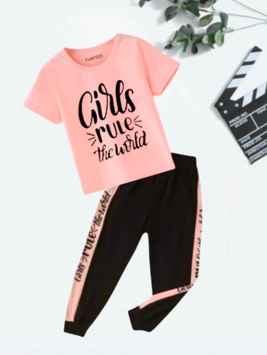 GIRLS RULE THE WORLD TROUSER SET