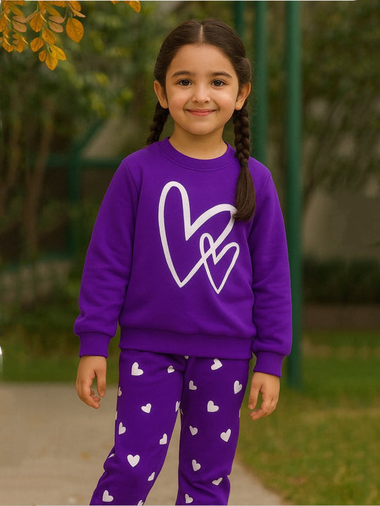 PURPLE HEART FLEECE PAIR