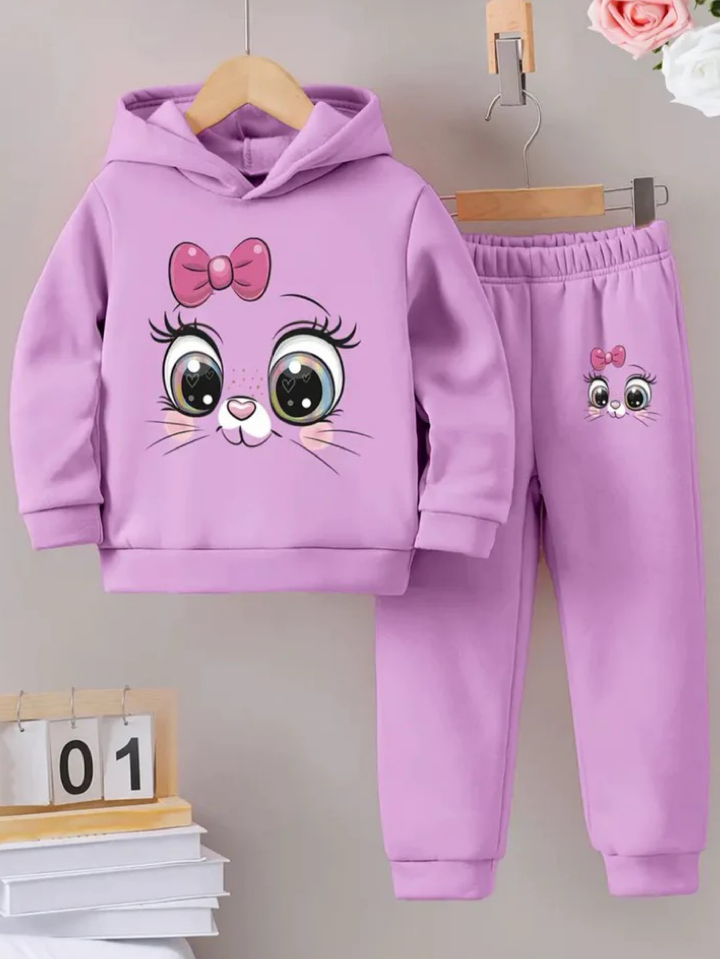 PURPLE KITTY FLEECE PAIR
