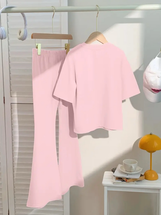 PINK BARBIE WIDE LEG SUMMER SET