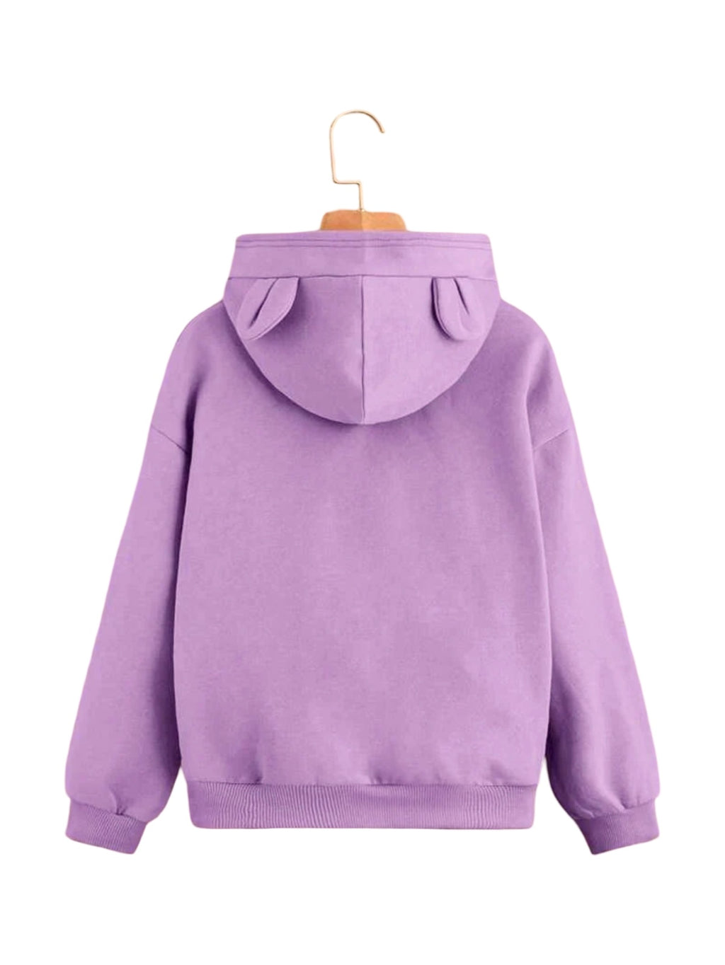 PURPLE HELLO CAT FLEECE HOODIE