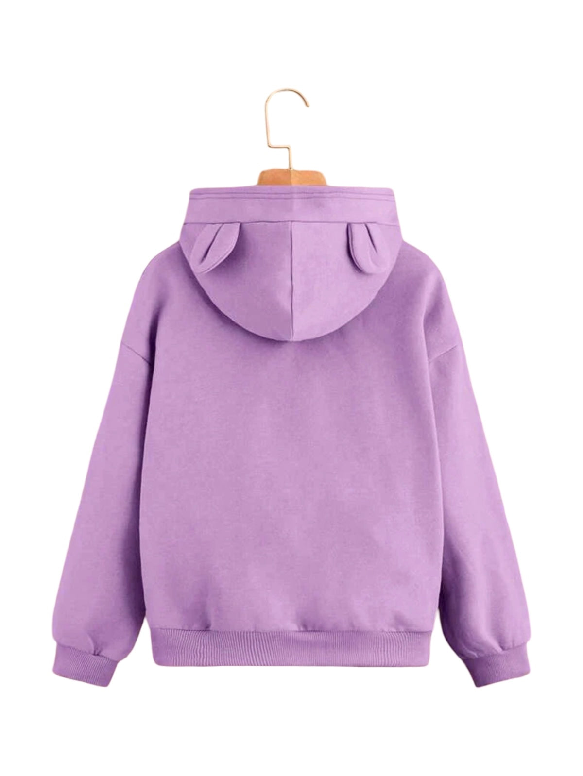 PURPLE HELLO CAT FLEECE HOODIE