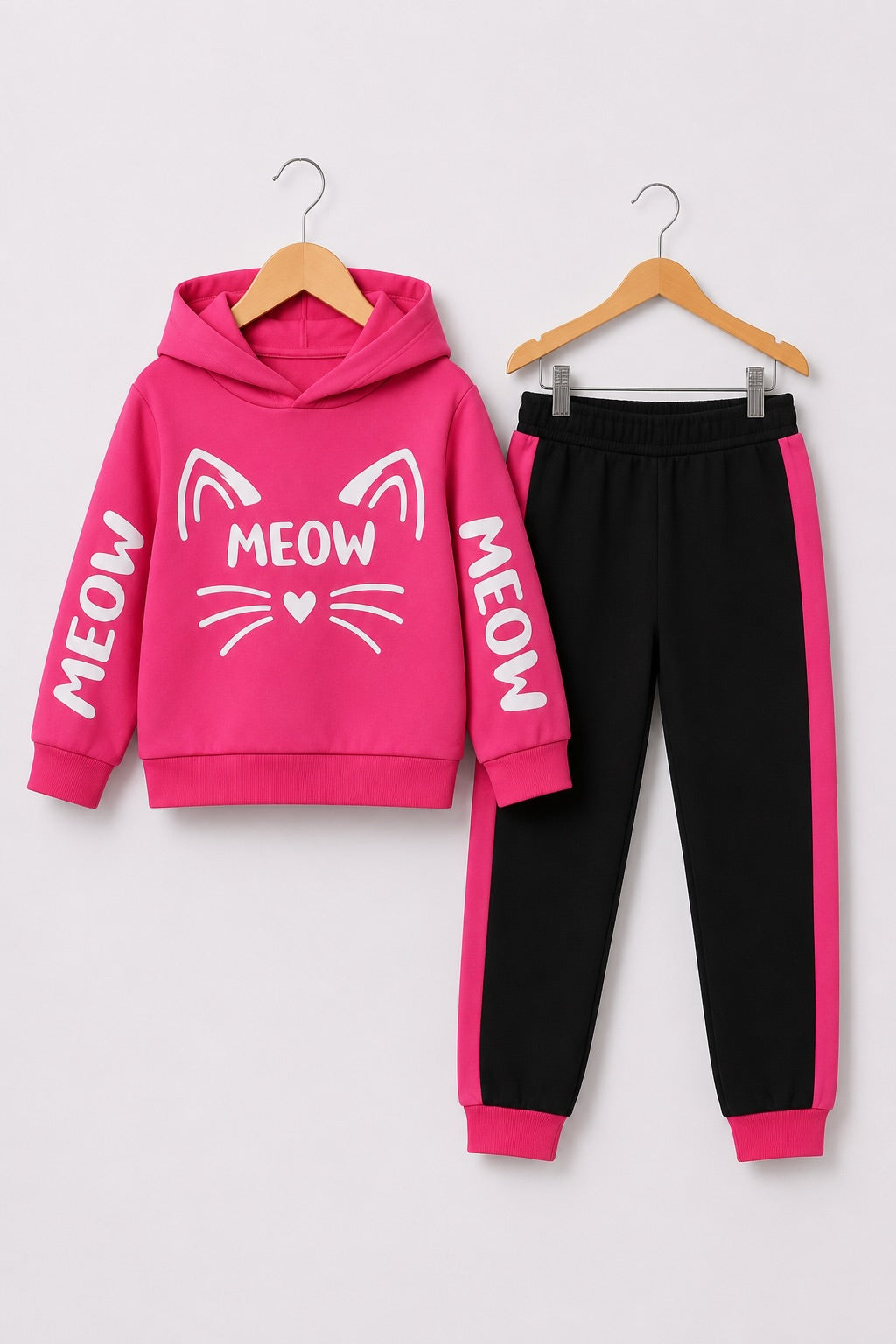 PINK MEOW FLEECE PAIR