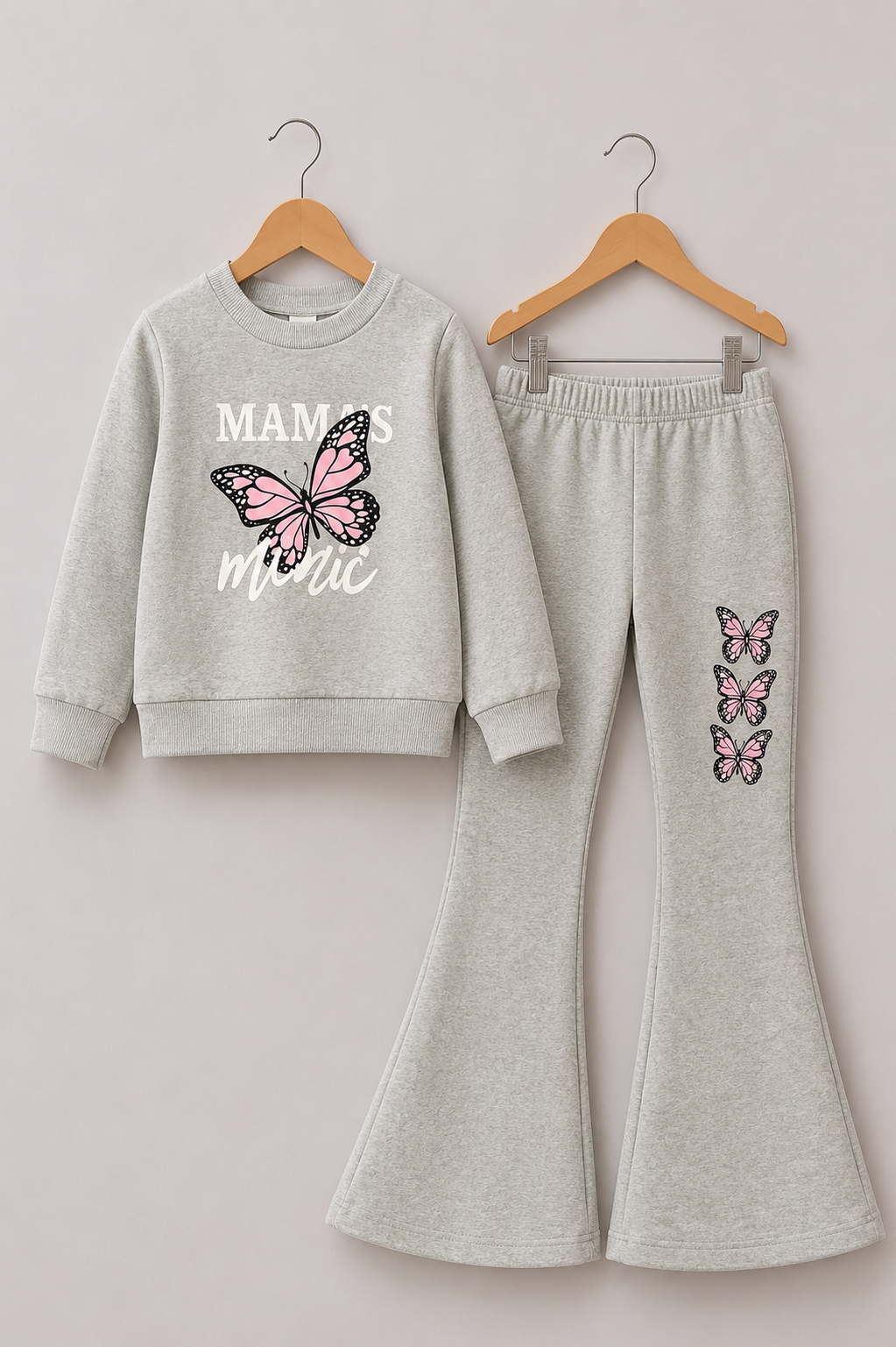 GREY MAMA’S MINI WIDE LEG FLEECE PAIR