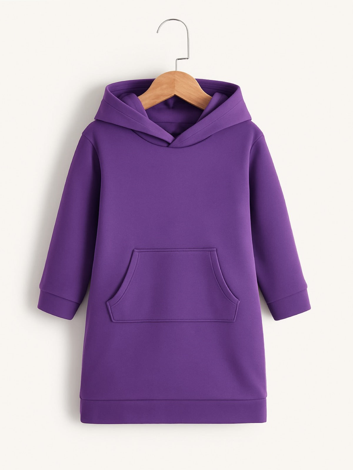 PURPLE LONG FLEECE HOODIE