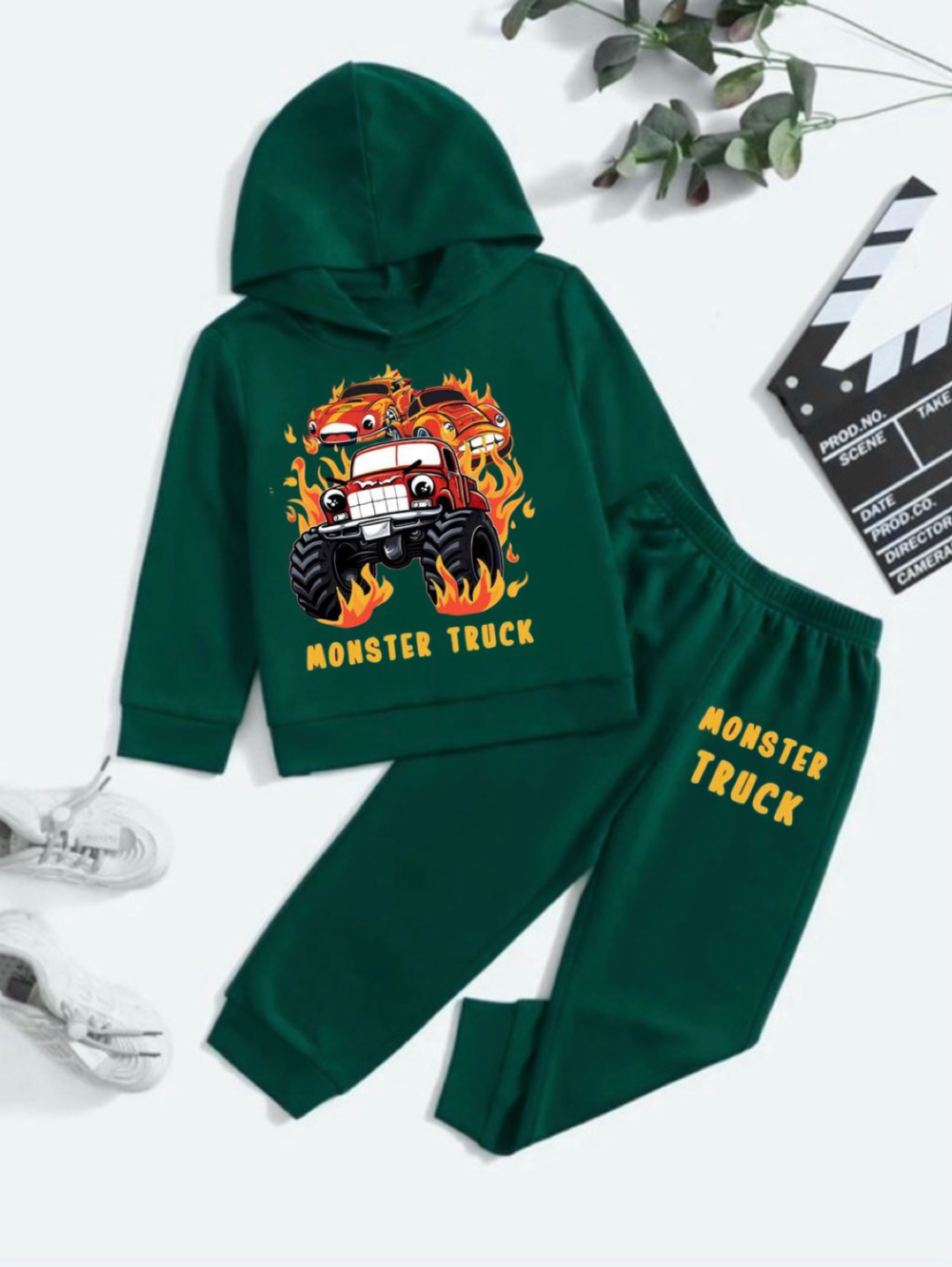 MONSTER TRUCK FLEECE PAIR