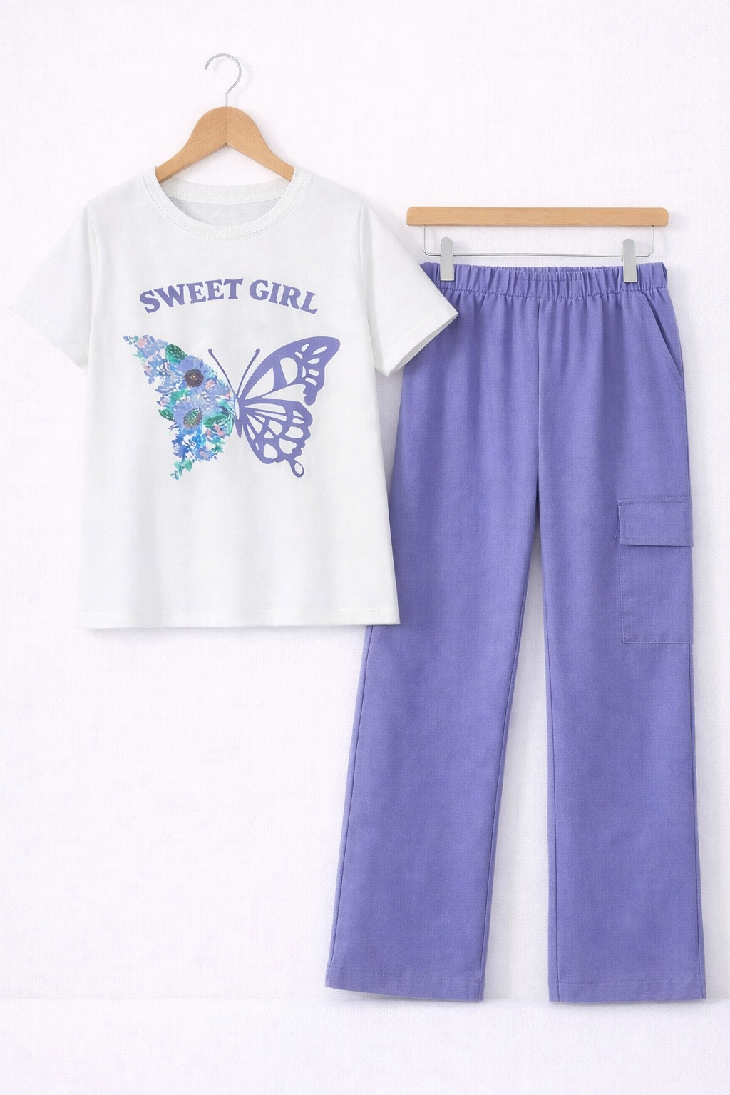 PURPLE SWEET GIRL SUMMER SET