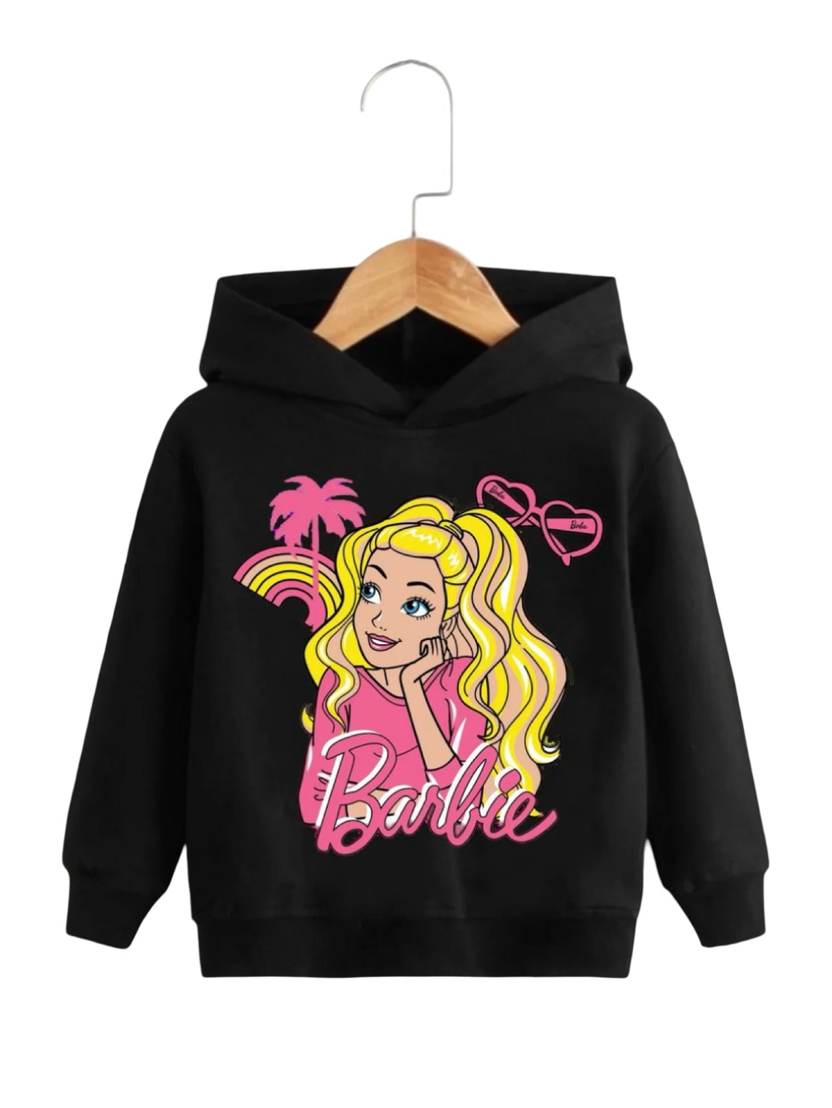 BLACK BARBIE FLEECE HOODIE