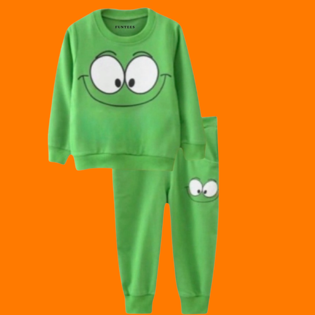 GREEN SMILEY FLEECE PAIR