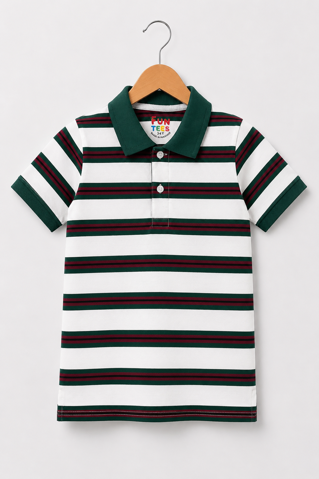 GREEN STRIPPED POLO