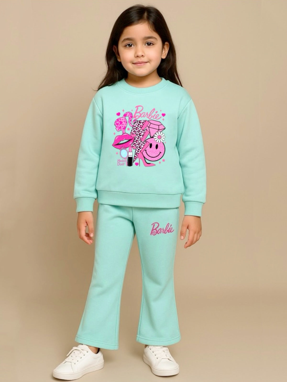 MINT BARBIE WIDE LEG FLEECE PAIR