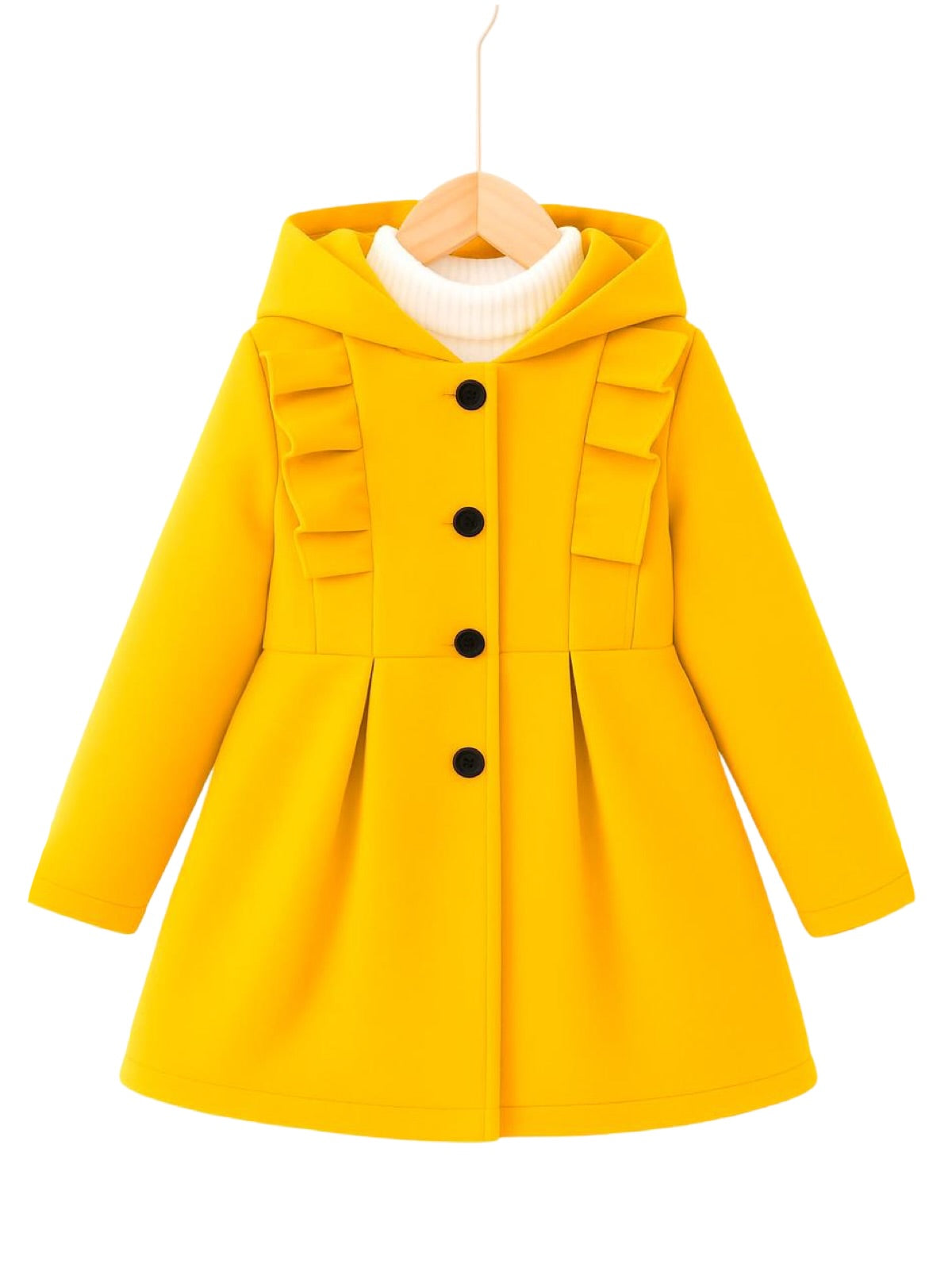 YELLOW PRINCESS FLEECE COAT