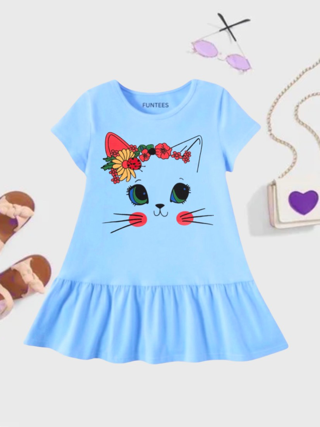 SKY CAT SUMMER FROCK