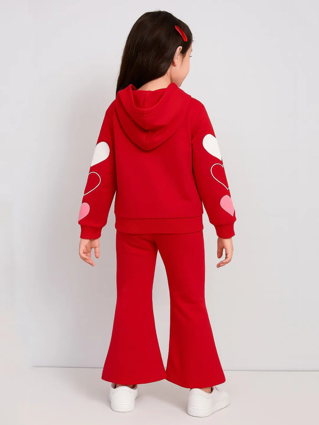 RED LOVE WIDE LEG FLEECE PAIR