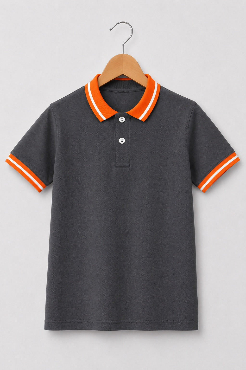 GREY ORANGE POLO