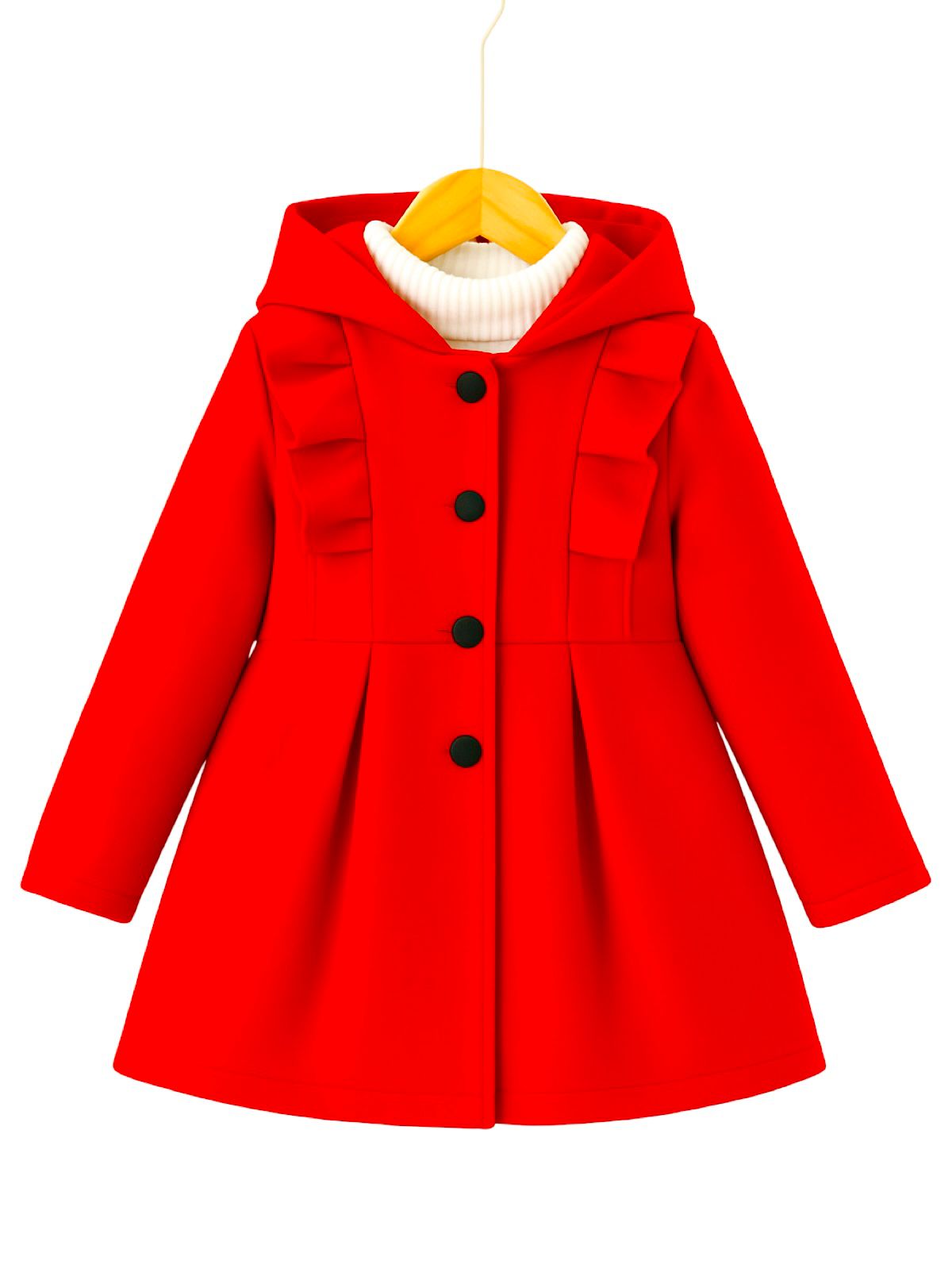 RED PRINCESS FLEECE COAT