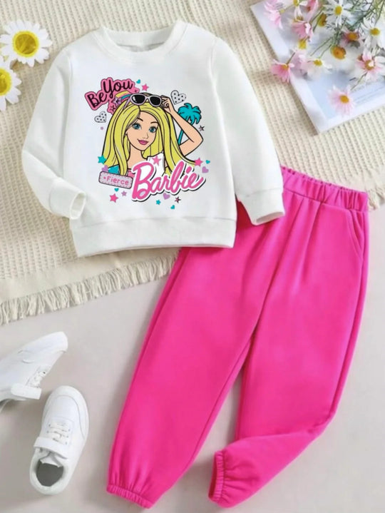 WHITE BARBIE FLEECE PAIR