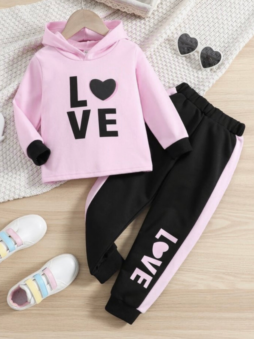 PINK LOVE FLEECE PAIR