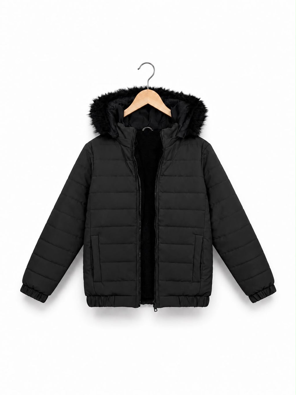 BLACK FUR JACKET