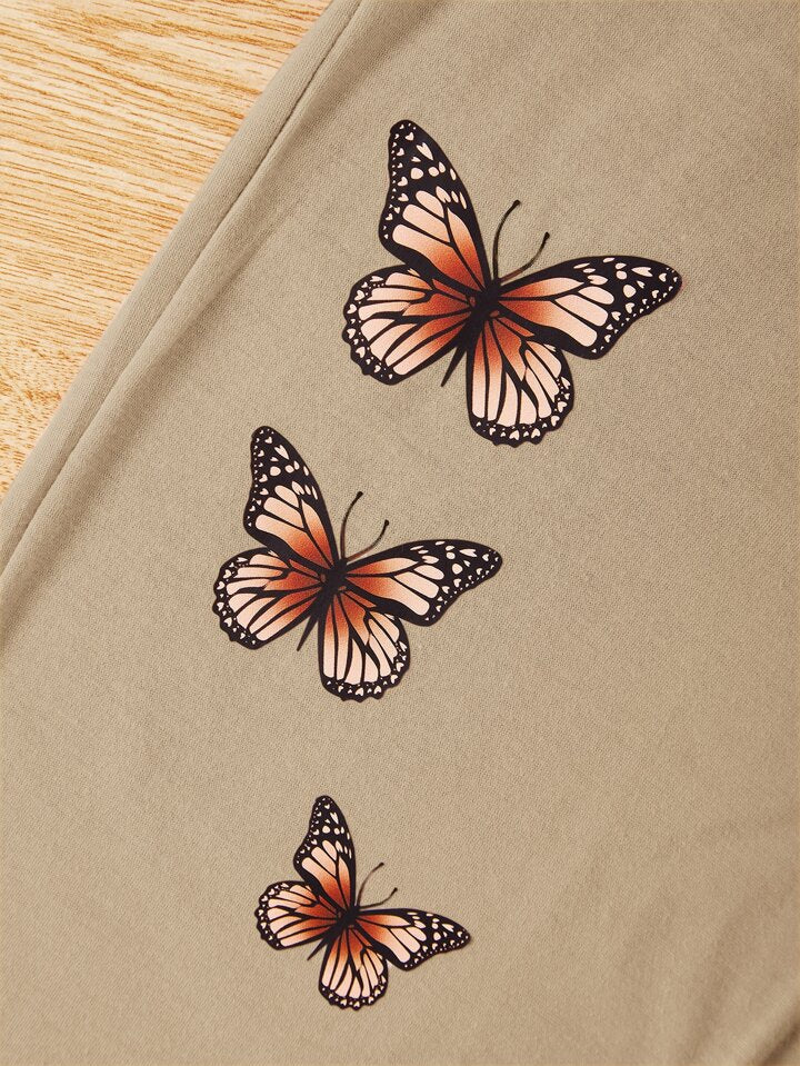 WHITE BROWN BUTTERFLY SUMMER SET