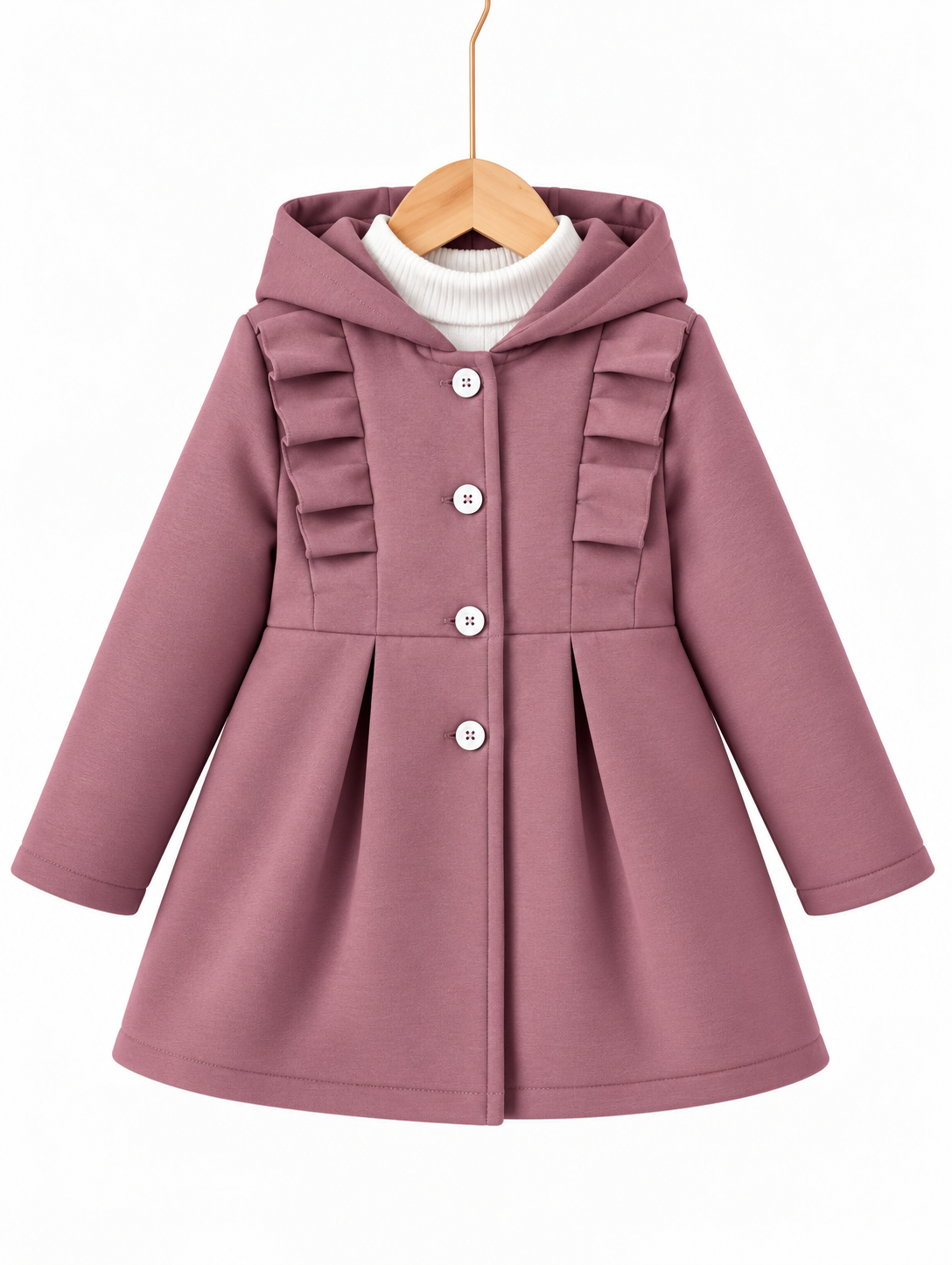 TEA PINK PRINCESS FLEECE COAT
