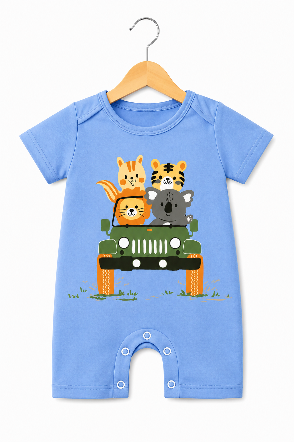 ANIMALS ON RIDE ROMPER