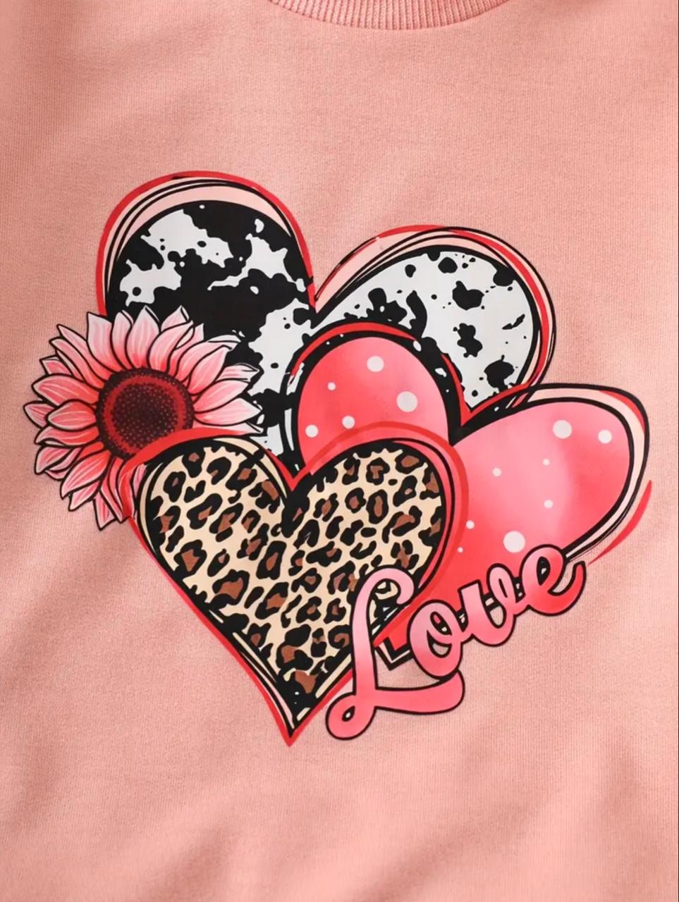 PEACH LOVE WIDE LEG FLEECE PAIR