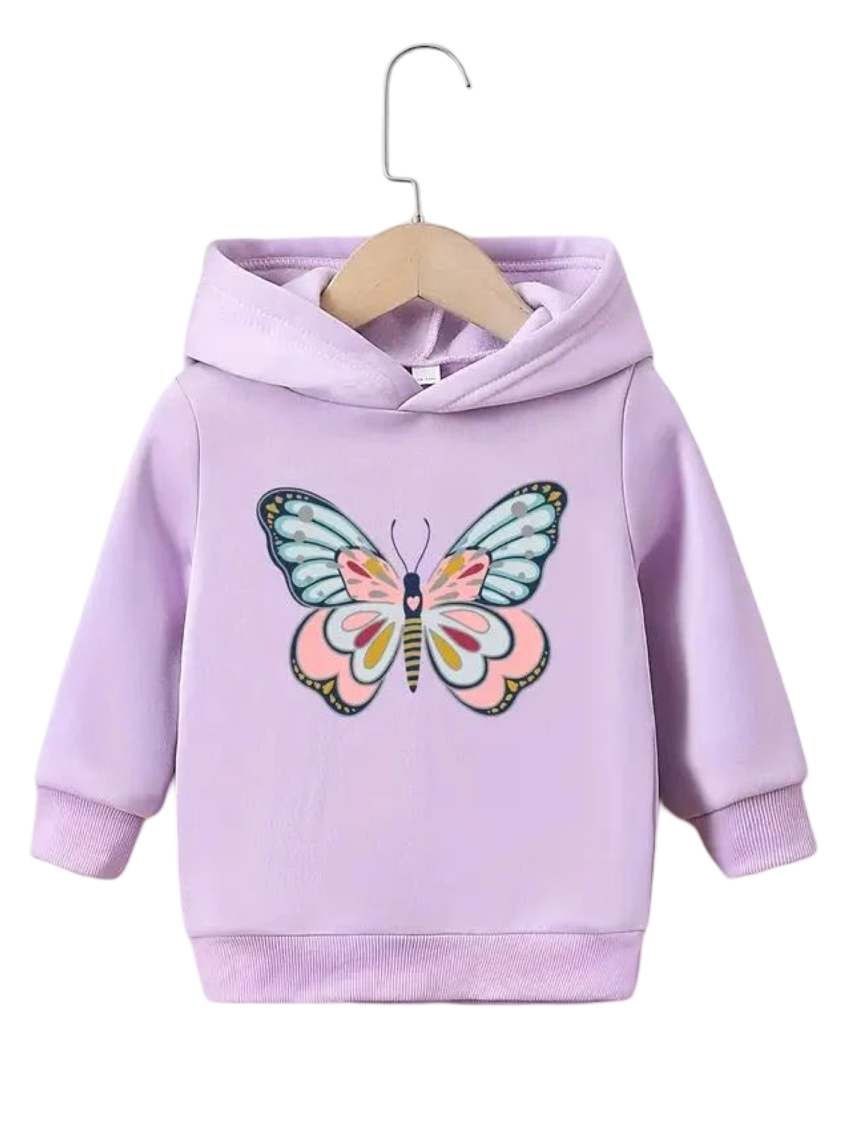 PURPLE BUTTERFLY FLEECE HOODIE