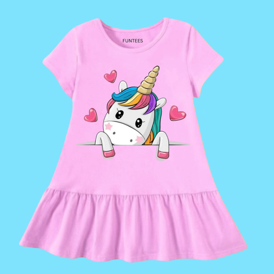 PINK BABY UNICORN SUMMER FROCK