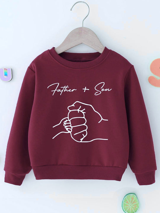 MAROON FATHER SON FLEECE SWEATSHIRT