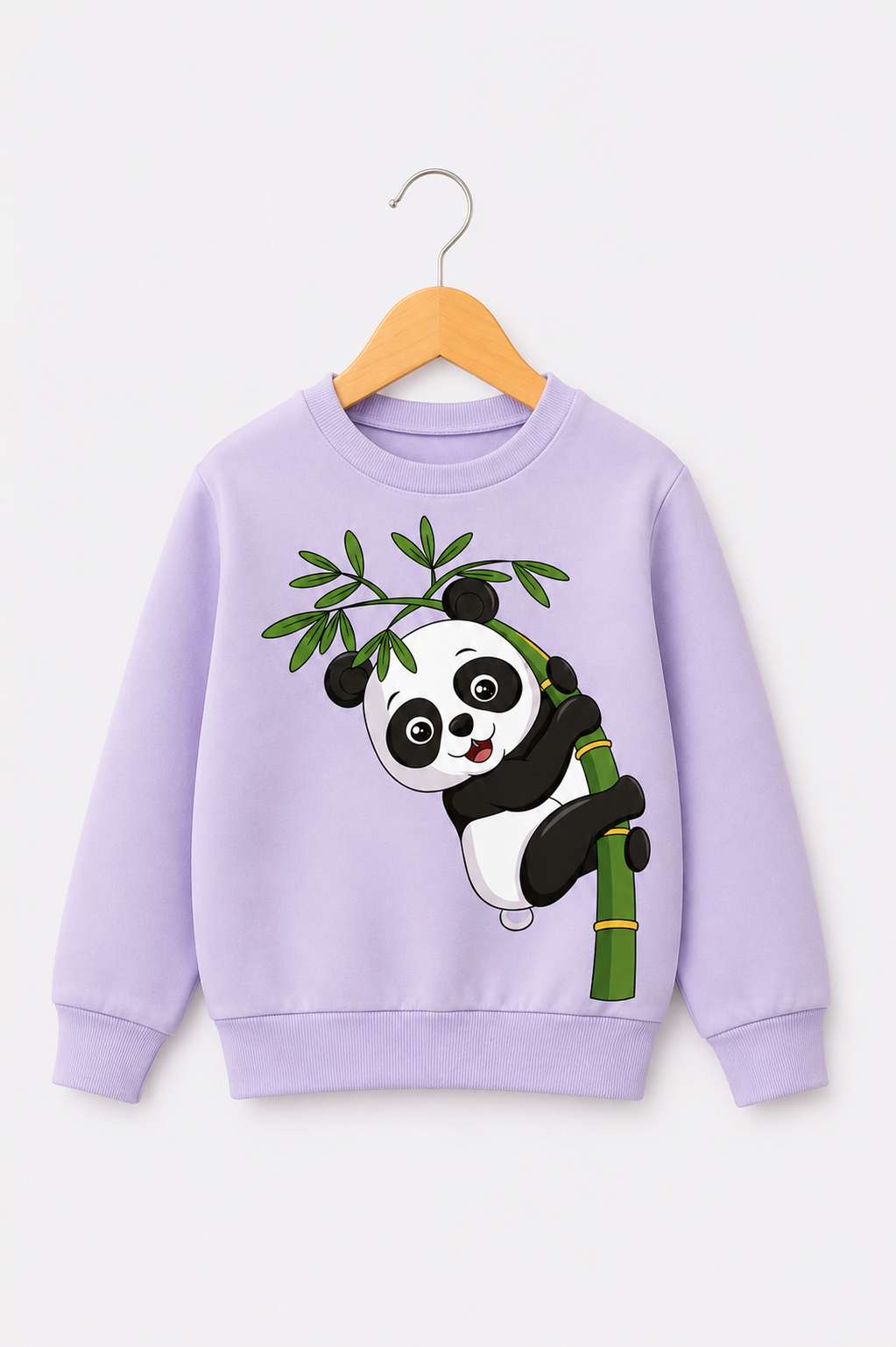 PURPLE PANDA FLEECE SWEATSHIRT