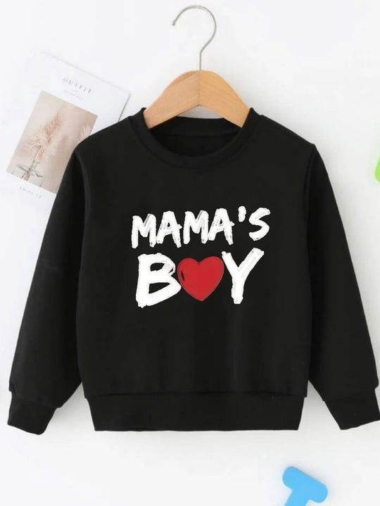 BLACK MAMA’S BOY FLEECE SWEATSHIRT