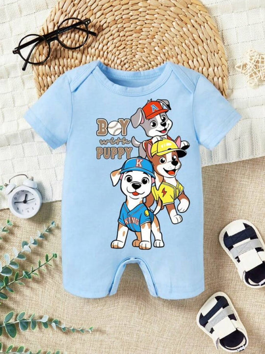 BOY WITH PUPPY ROMPER