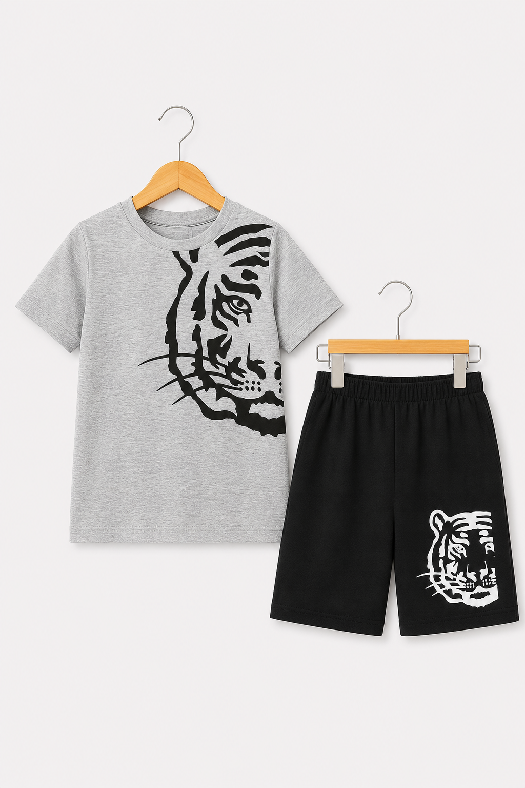 GREY TIGER SHORT SET