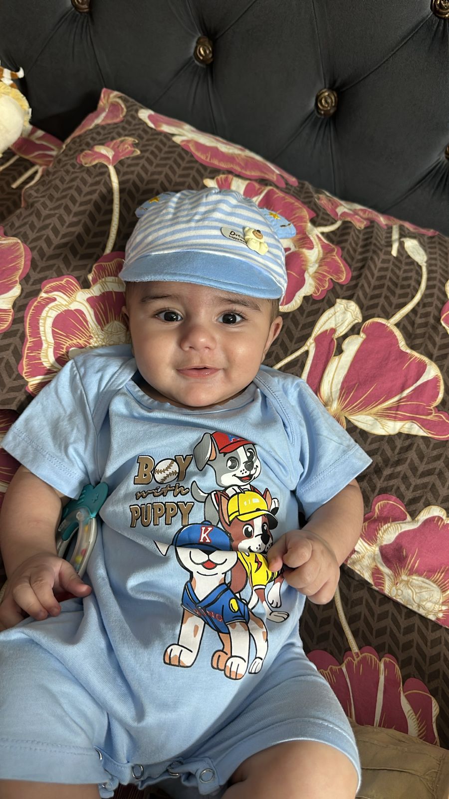 BOY WITH PUPPY ROMPER