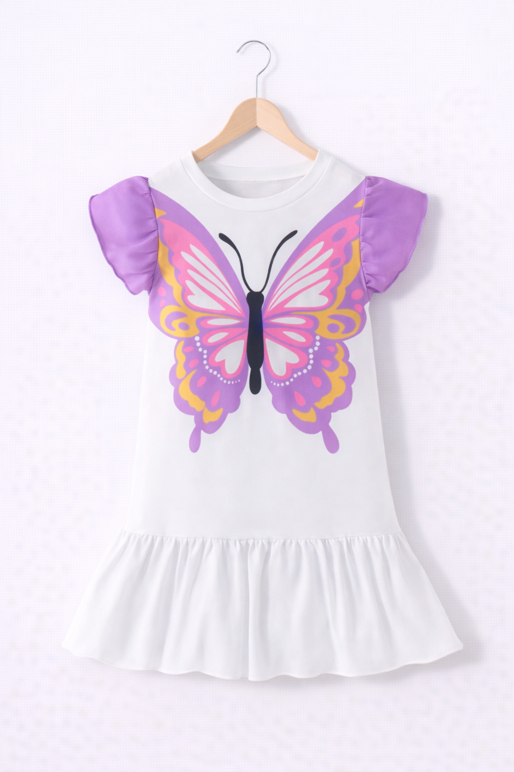 PURPLE FLOWER SUMMER FROCK