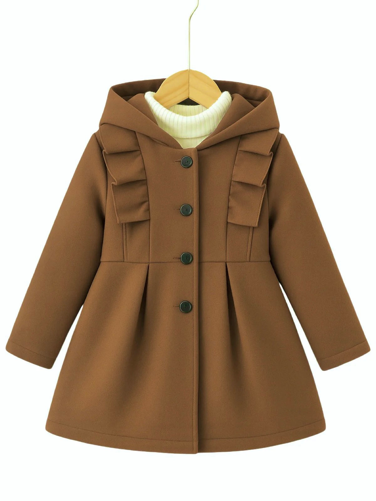 BROWN PRINCESS FLEECE COAT