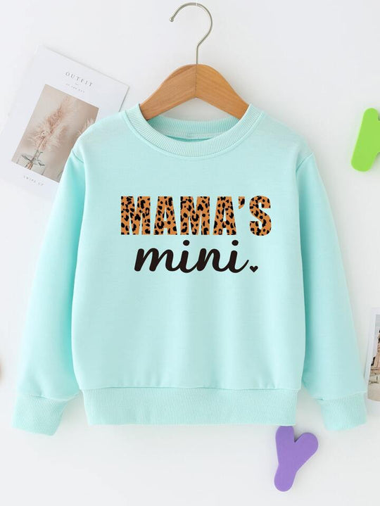 MINT BLUE MAMA’S MINI FLEECE SWEATSHIRT