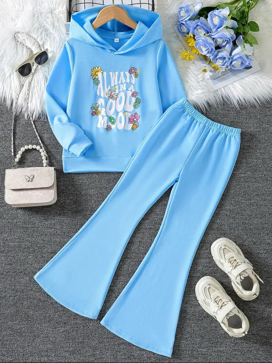 SKY GOOD MOOD WIDE LEG FLEECE PAIR