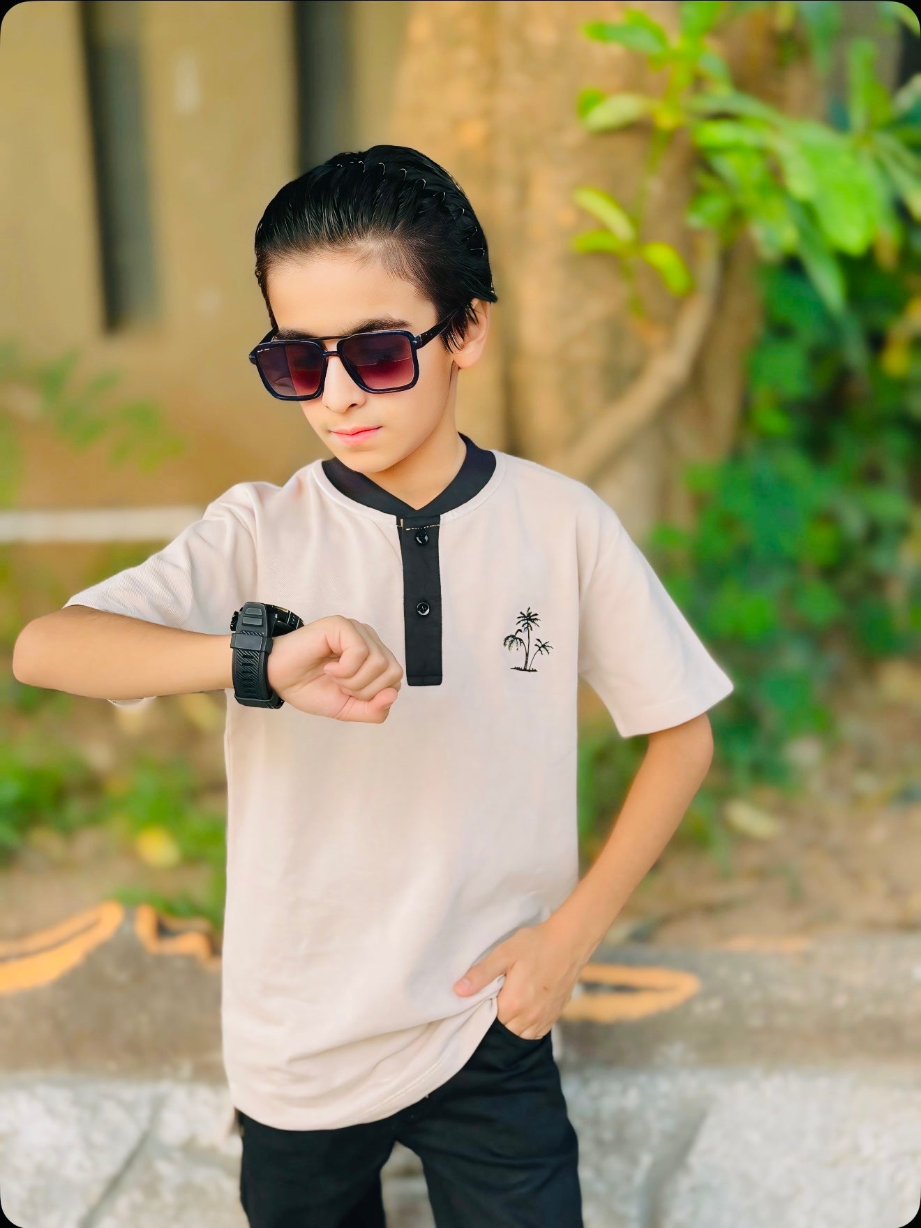 BEIGE BOYS POLO